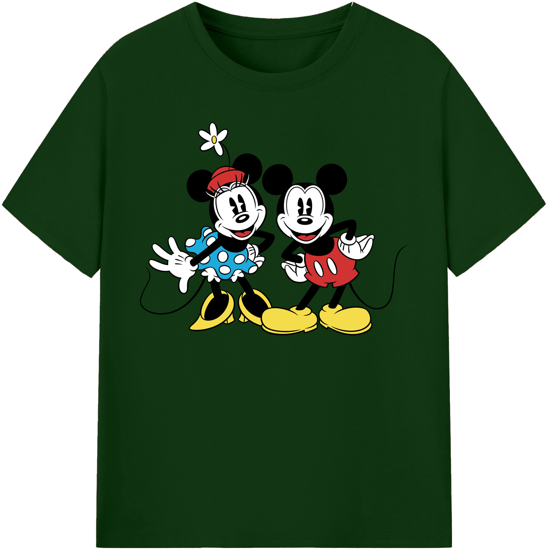 （画像用） ミッキーマウス Mickey Mouse 綿100％半袖Tシャツ（フロントプリント）